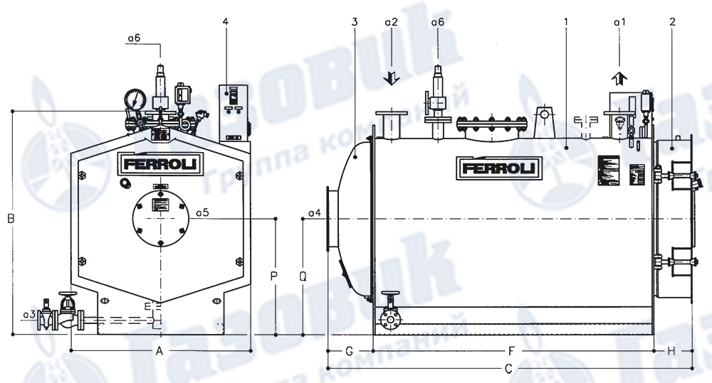 Котел перегретой воды Ferroli Prex ASL