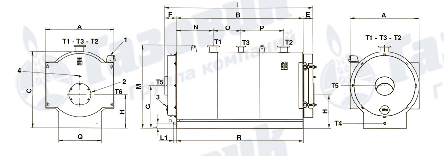 Цилинрическая модификация парового котла Ferroli Prextherm RSW